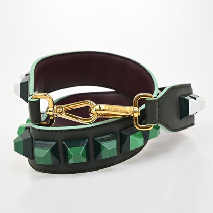 Fendi Mini Strap You Short Shoulder Strap Studded Leather, MULTICOLOUR, LEATHER, Straps