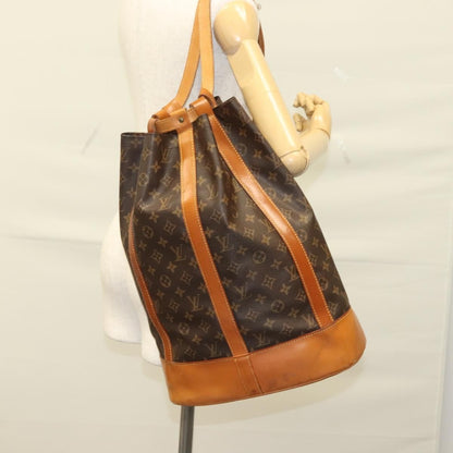Louis Vuitton Randonnee Backpack Monogram Canvas, BROWN, CANVAS, Shoulder bag