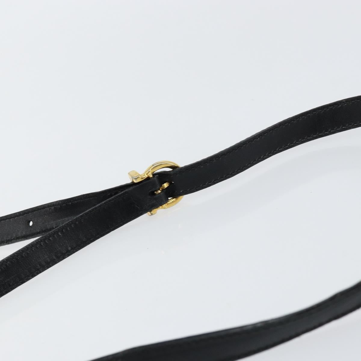 Salvatore Ferragamo Vala Shoulder Bag Leather, BLACK, LEATHER, Shoulder bag