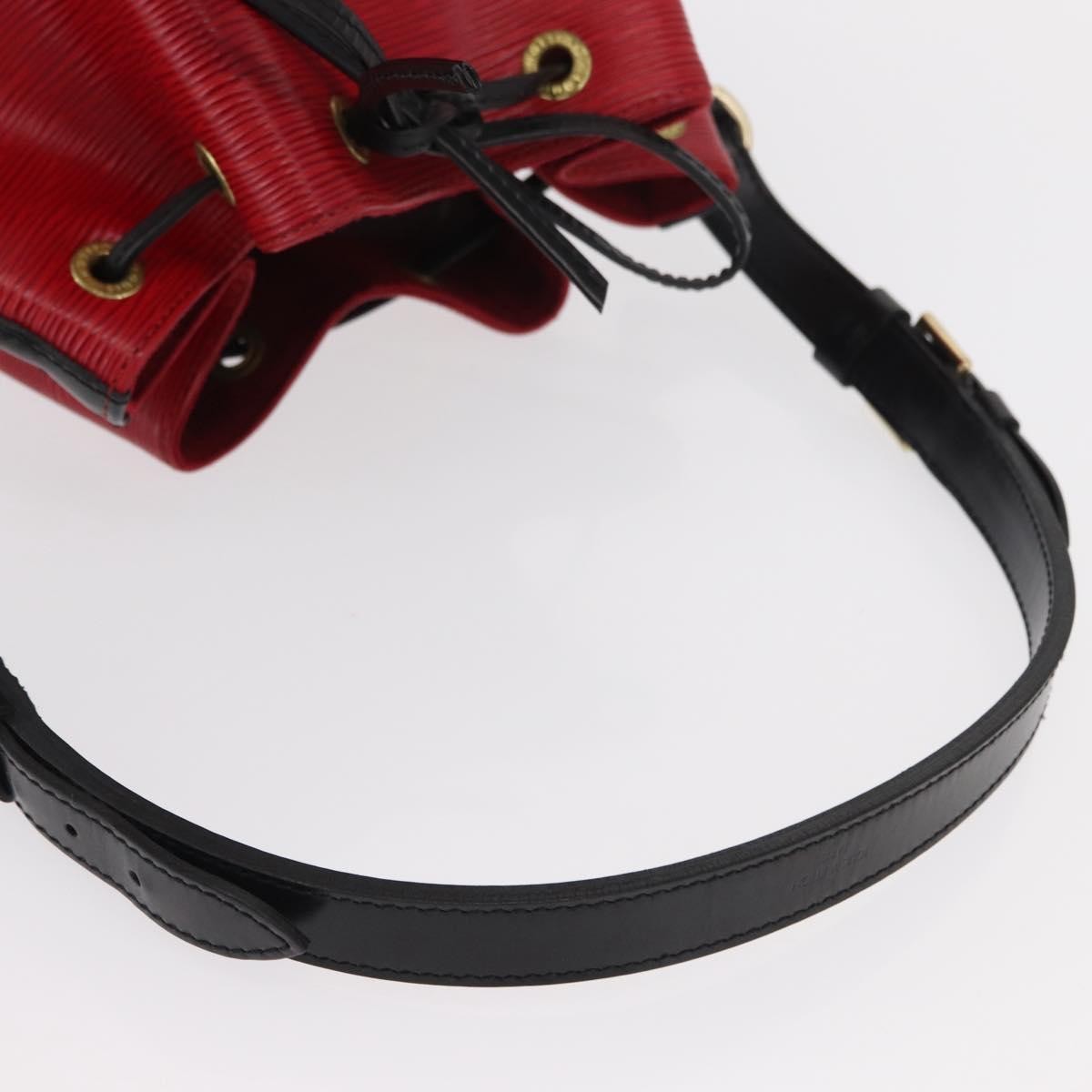 Louis Vuitton Bicolor Petit Noe Handbag Epi Leather, BLACK, LEATHER, Shoulder bag