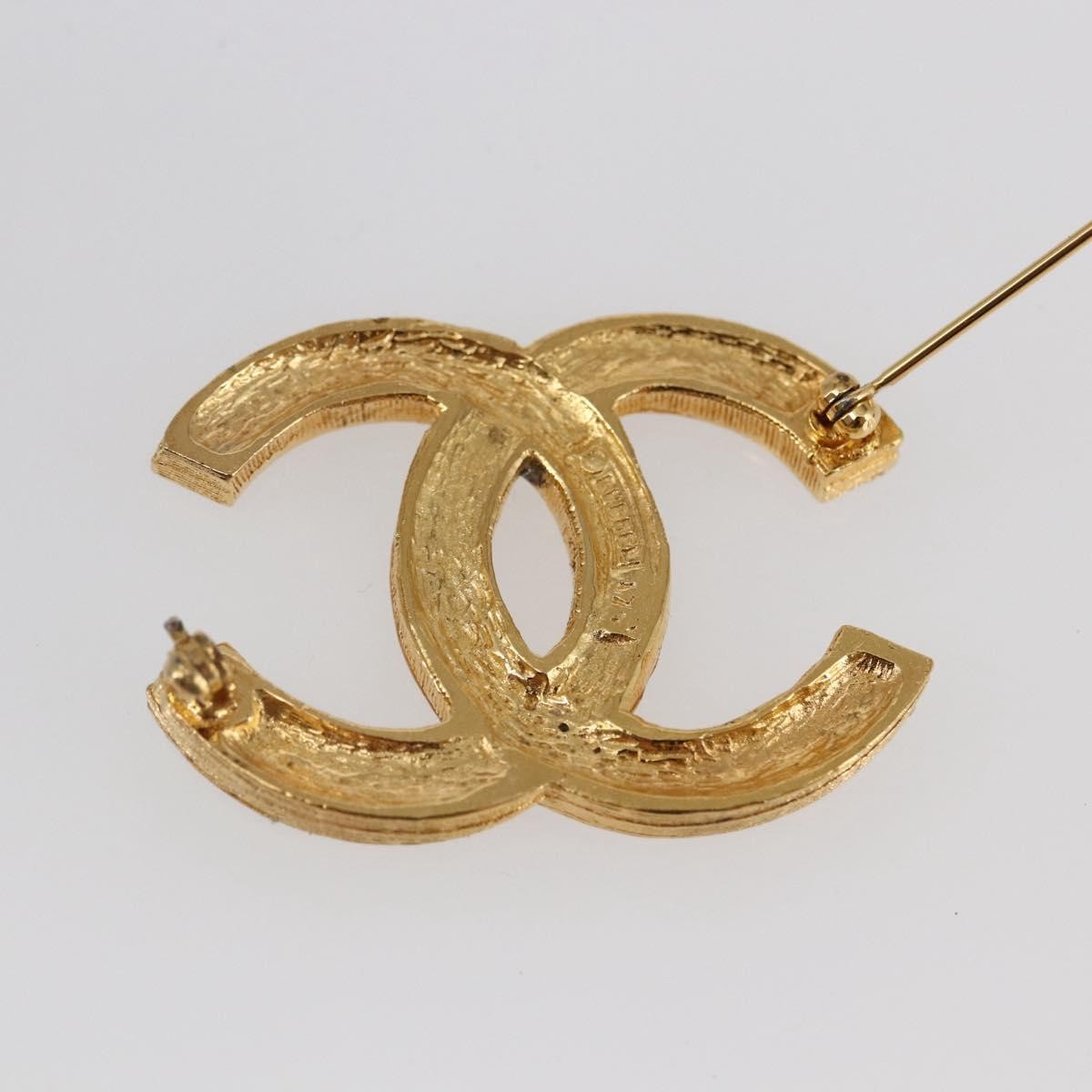 Chanel CC Coco Brooch Metal and Rhinestone, GOLD, METAL, Brooch