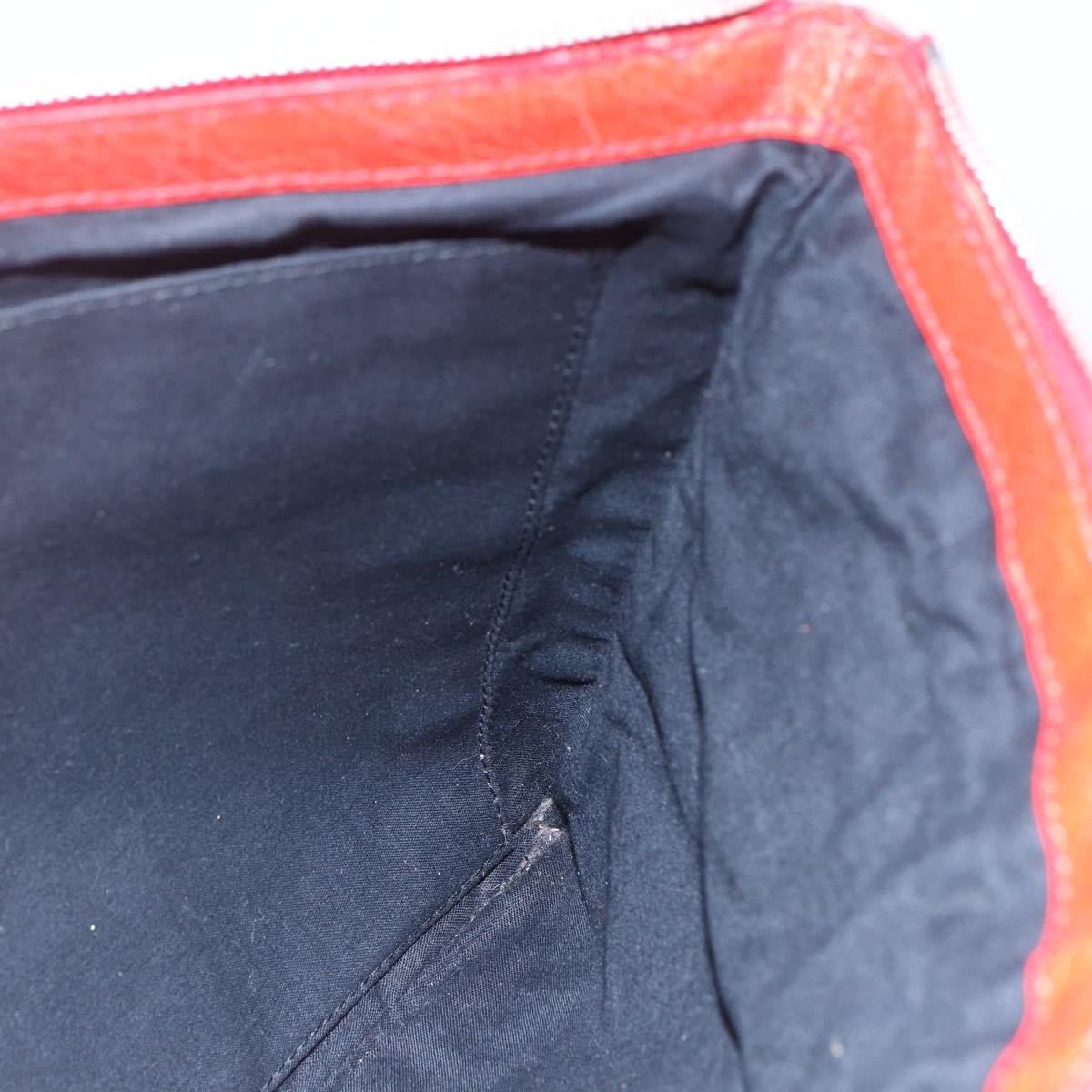 Balenciaga Classic City Clip Pouch Leather, RED, LEATHER, Clutche & pouche