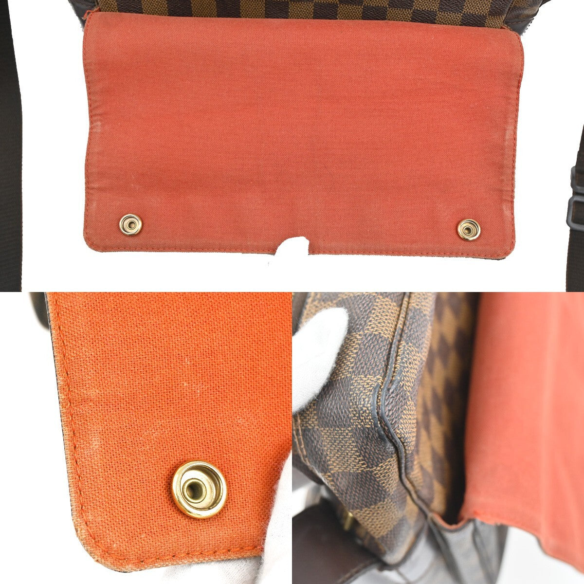 Louis Vuitton Naviglio Handbag Damier, BROWN, CANVAS, Shoulder bag