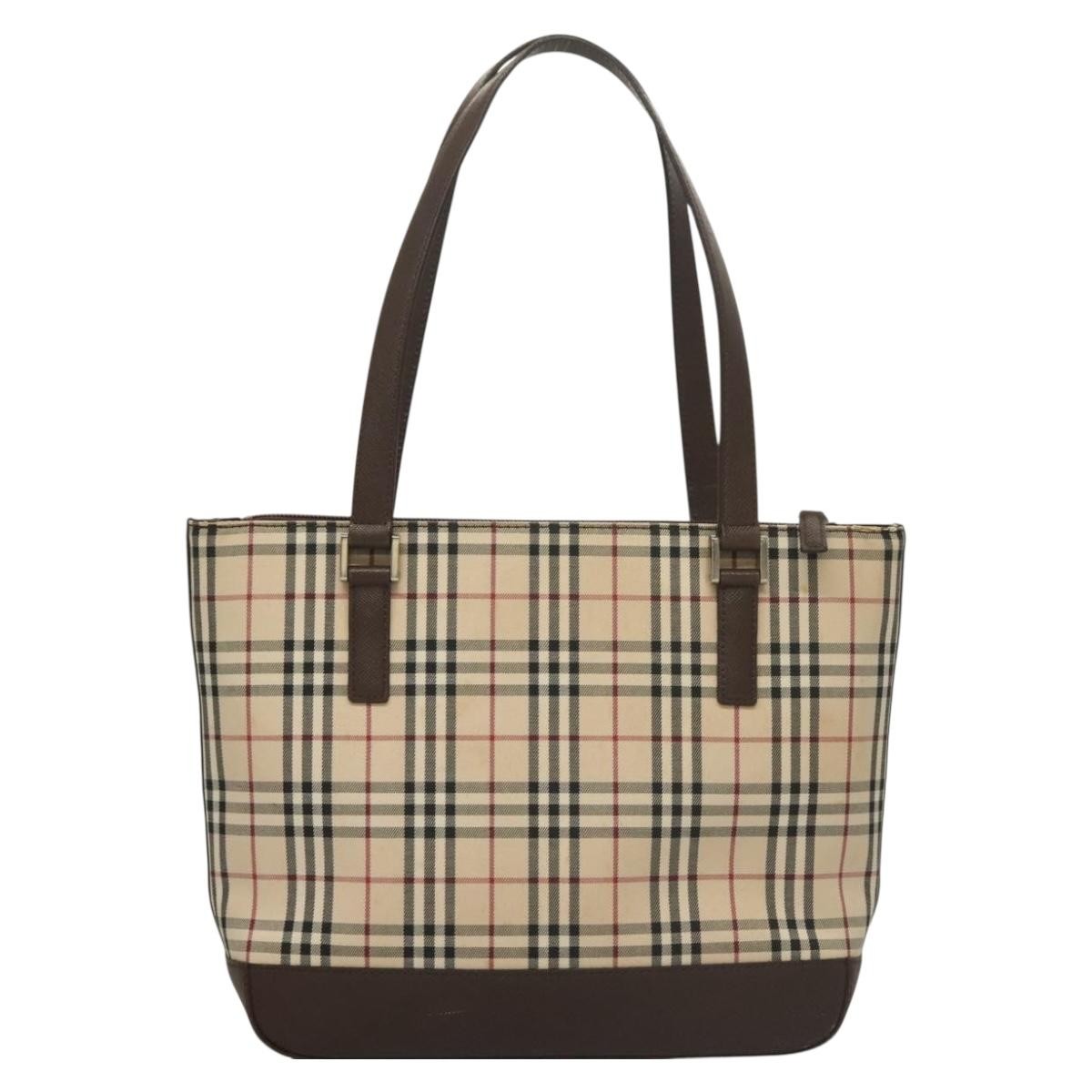Burberry Nova Check Tote canvas check pattern, BEIGE, CANVAS, Tote bag