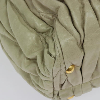 Miu Miu Coffer Convertible Satchel Leather, BEIGE, LEATHER, Handbag