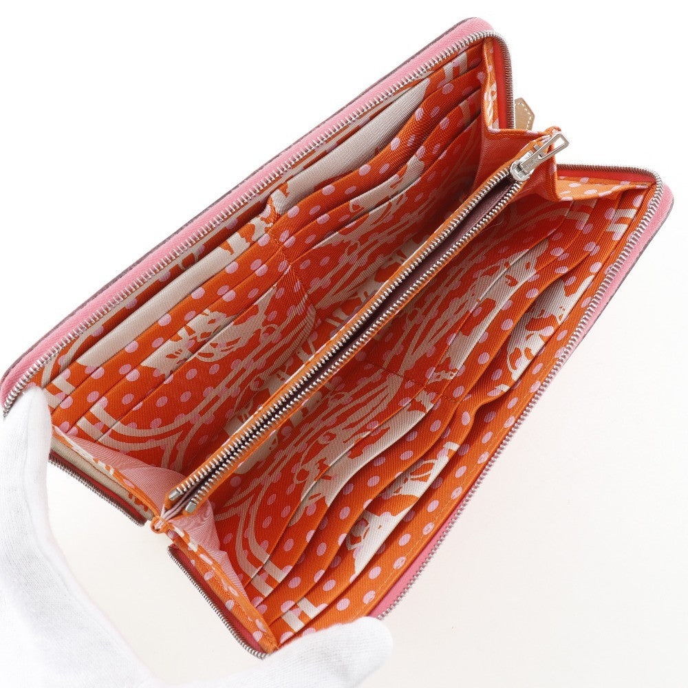 Hermes Azap Zip Around Wallet Epsom, PINK, LEATHER, Wallets