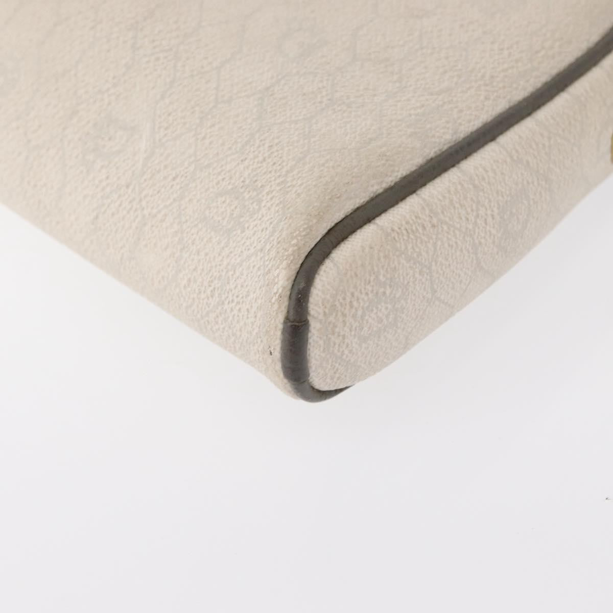 Christian Dior Vintage Honeycomb Shoulder Bag Canvas, WHITE, CANVAS, Shoulder bag