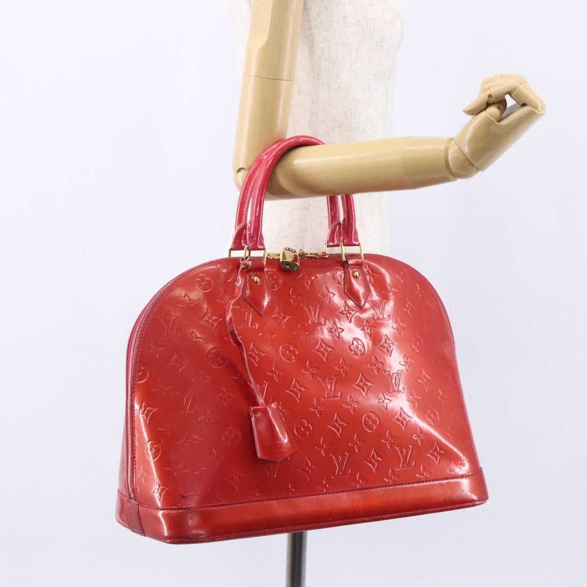 Louis Vuitton Alma Handbag Patent Leather, PINK, PATENT_LEATHER, Handbag
