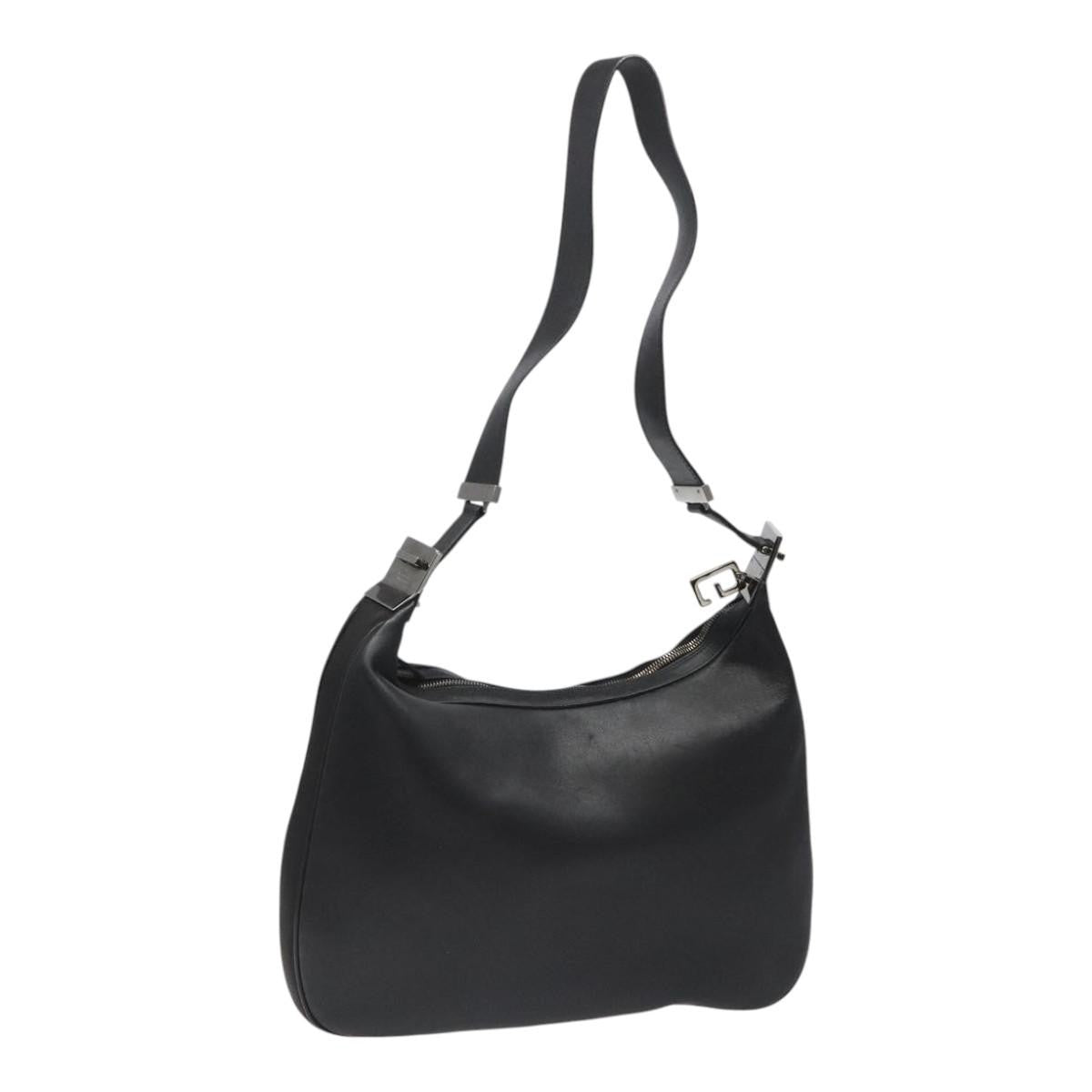 Gucci Vintage Shoulder Bag Leather, BLACK, LEATHER, Shoulder bag