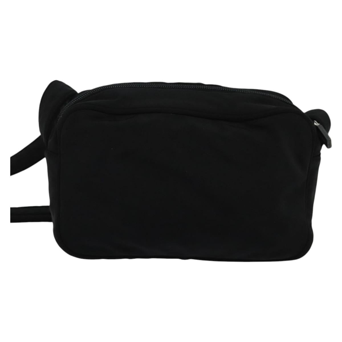 Miu Miu Zip Shoulder Bag Nylon, BLACK, NYLON, Shoulder bag