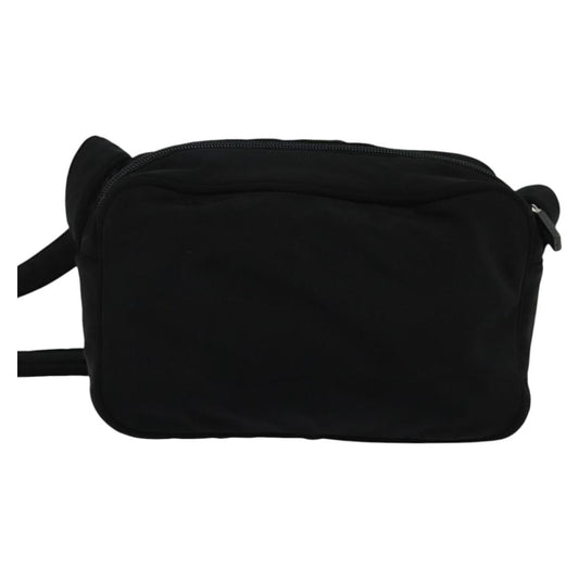 Miu Miu Zip Shoulder Bag Nylon, BLACK, NYLON, Shoulder bag