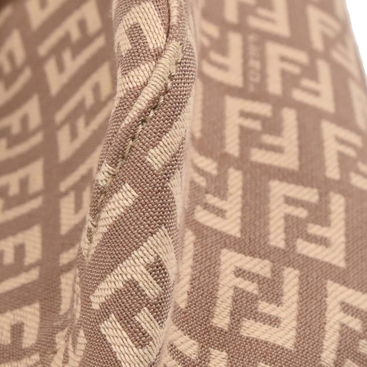 Fendi Flap Shoulder Bag Zucchino Canvas, PINK, CANVAS, Handbag