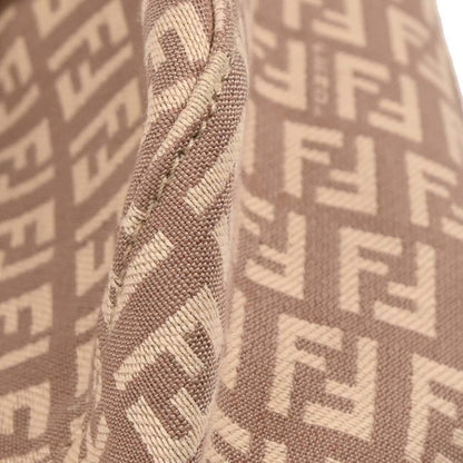 Fendi Flap Shoulder Bag Zucchino Canvas, PINK, CANVAS, Handbag