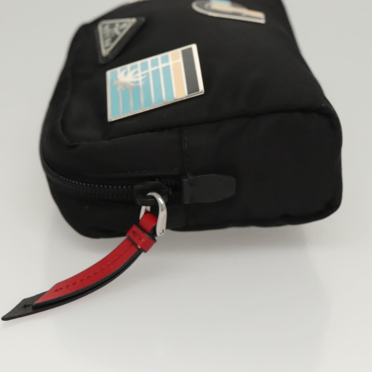 Prada Zip Pouch Tessuto, SILVER, NYLON, Clutche & pouche