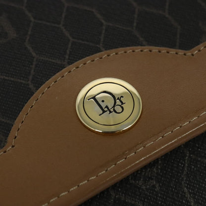 Christian Dior Vintage Honeycomb chain Canvas, BLACK, CANVAS, Handbag