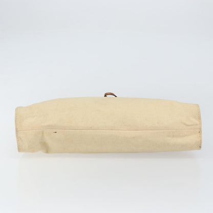 Gucci Vintage Bamboo Handle Bag Canvas, BEIGE, CANVAS, Tote bag