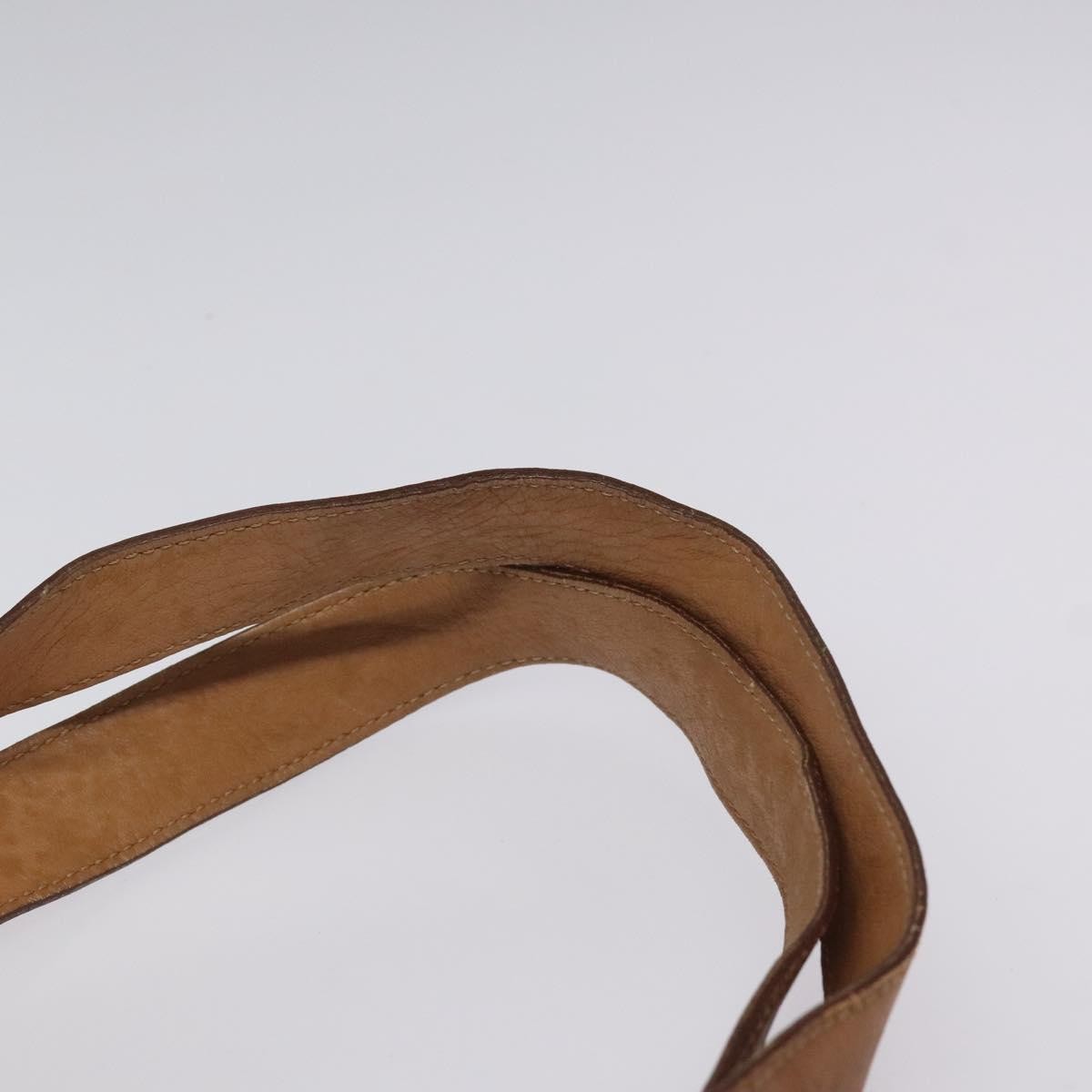 Celine Vintage Macadam Handbag Leather, BROWN, LEATHER, Handbag