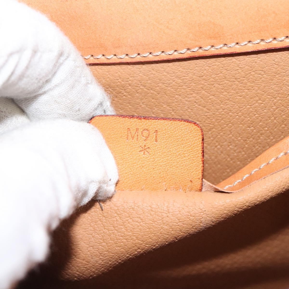 Celine Vintage Macadam Shoulder Bag Canvas and Leather, Beige, Canvas, Shoulder Bag