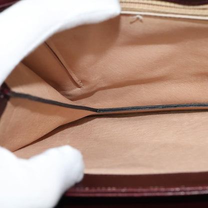 Bally Vintage Shoulder Bag Leather, Burgundy, Leather, Shoulder Bag