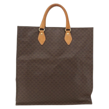 Celine Vintage Macadam Tote bag Canvas, BROWN, CANVAS, Tote bag