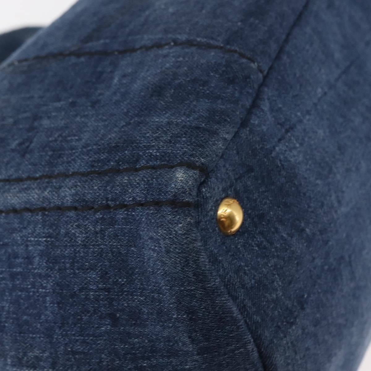 Prada Canapa Convertible Tote Denim, BLUE, DENIM_JEANS, Tote bag