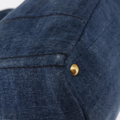 Prada Canapa Convertible Tote Denim, BLUE, DENIM_JEANS, Tote bag