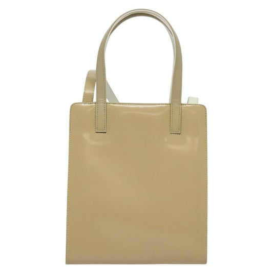 Salvatore Ferragamo Gancini handbag Patent leather, BEIGE, PATENT_LEATHER, Handbag