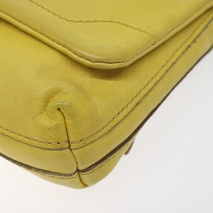 Burberry Flap Shoulder Bag Leather, YELLOW, LEATHER, Shoulder bag