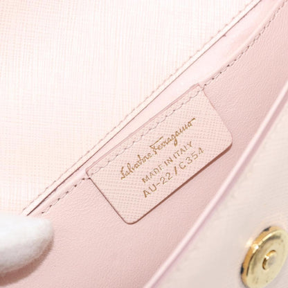 Salvatore Ferragamo Vala Shoulder Bag Leather, PINK, LEATHER, Shoulder bag