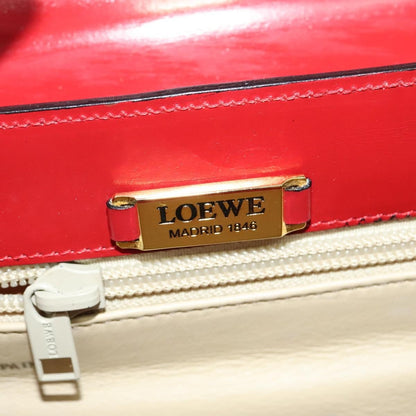 Loewe Anagram handbag Leather, RED, LEATHER, Handbag