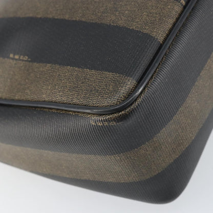 Fendi Vintage Pequin Shoulder bag Pequin, BROWN, CANVAS, Shoulder bag