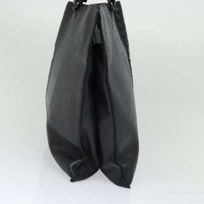 Bottega Veneta Double Compartment Convertible Tote Intrecciato Nappa, BLACK, LEATHER, Tote bag