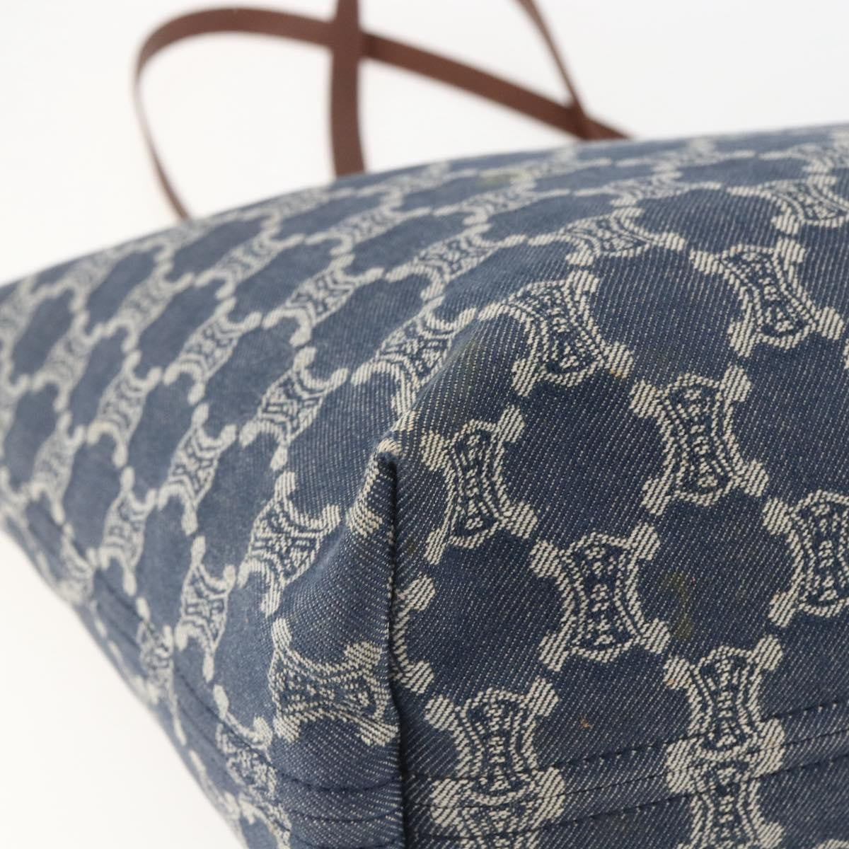 Celine Vintage Macadam Tote bag Canvas, BLUE, CANVAS, Tote bag