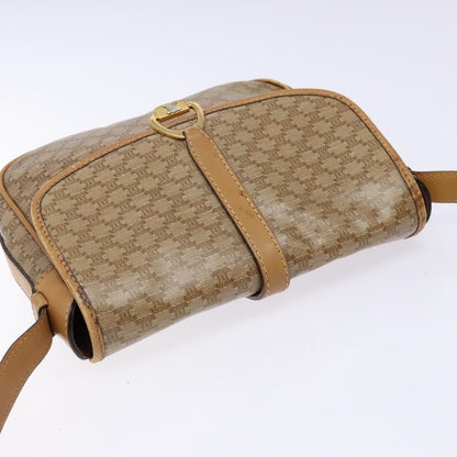 Celine Macadam Shoulder Bag PVC Leather, BEIGE, CANVAS, Shoulder bag