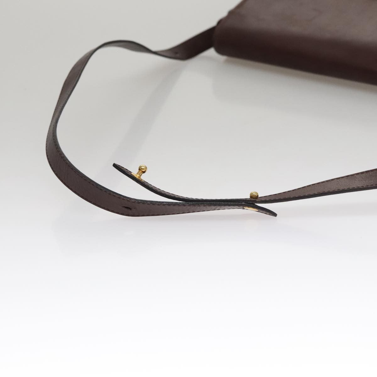 Christian Dior Vintage Trotter Shoulder Bag Canvas, BURGUNDY, LEATHER, Shoulder bag