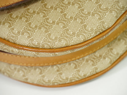 Celine Macadam Shoulder Bag PVC Leather, BEIGE, PVC, Shoulder bag