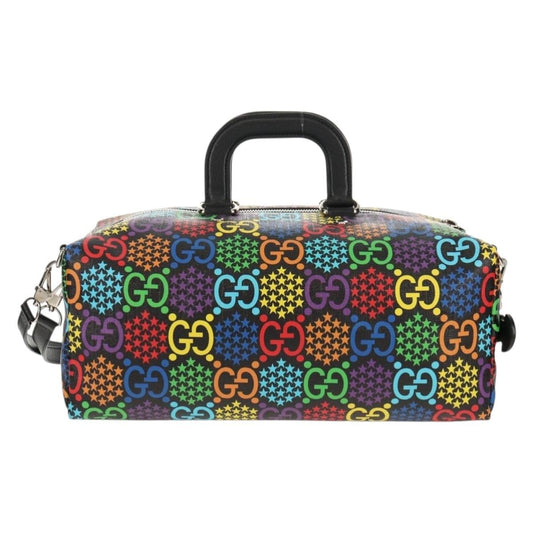 Gucci Convertible Duffle Backpack Psychedelic Print GG Coated Canvas, MULTICOLOUR, PVC, Travel bag