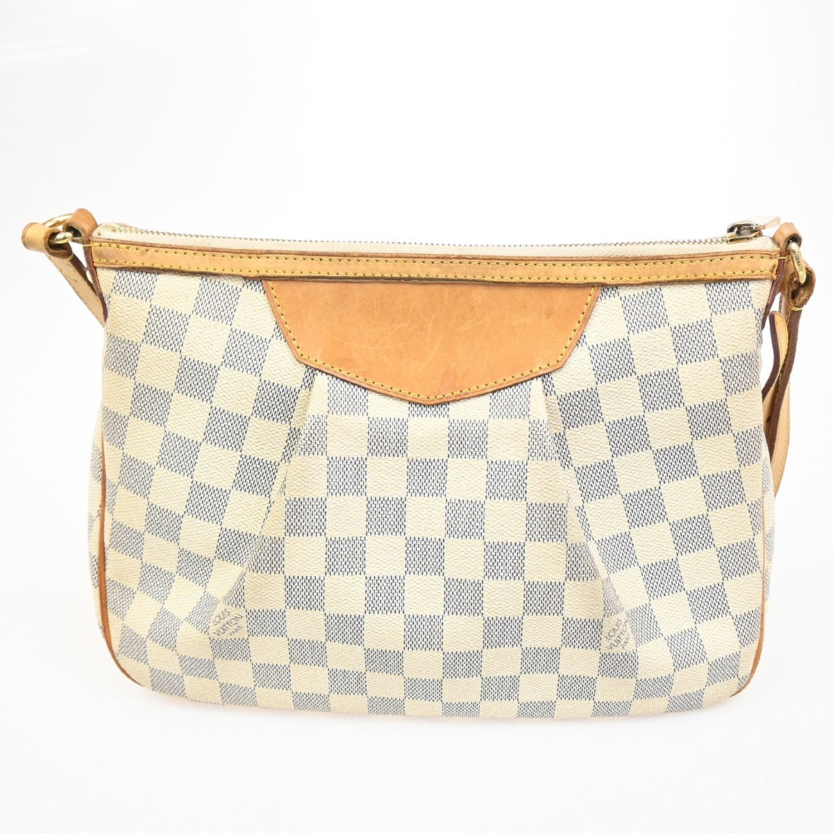 Louis Vuitton Siracusa Handbag Damier, WHITE, CANVAS, Shoulder bag