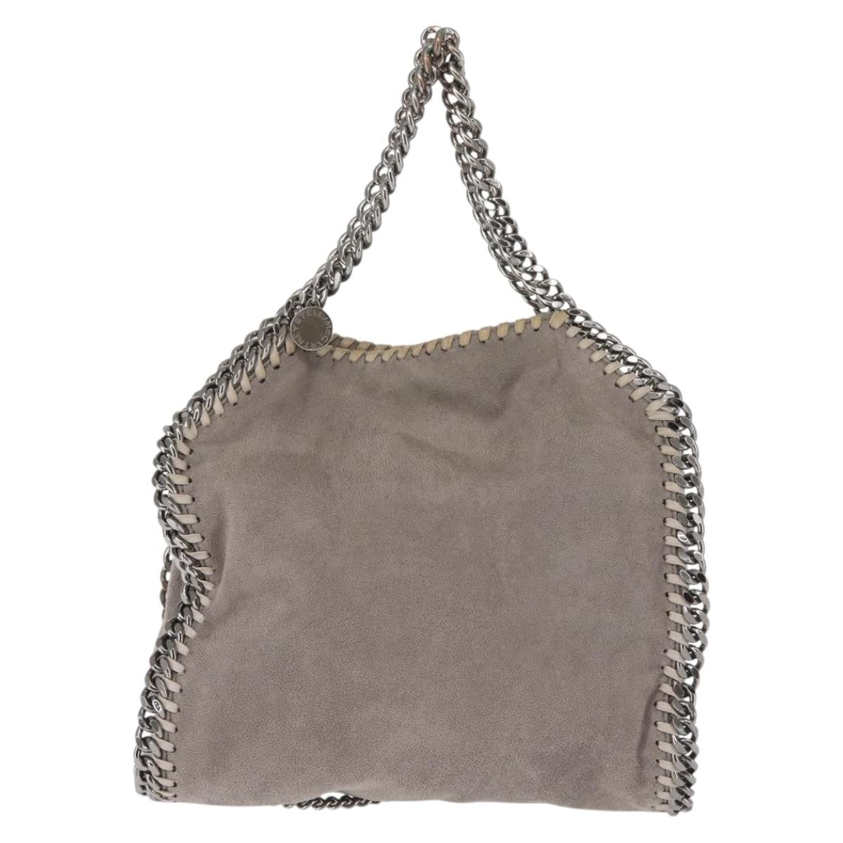 Stella McCartney Falabella Fold Over Crossbody Bag Suede, GRAY, SUEDE, Crossbody bag