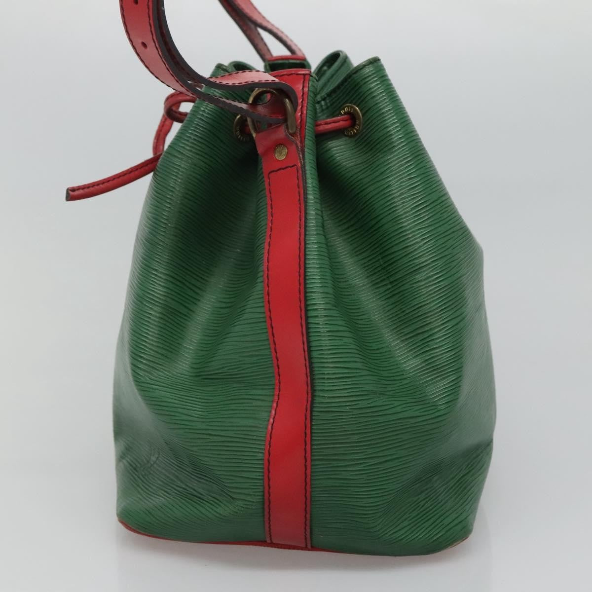 Louis Vuitton Petit Noe Handbag Two Tone Epi Leather, GREEN, LEATHER, Handbag