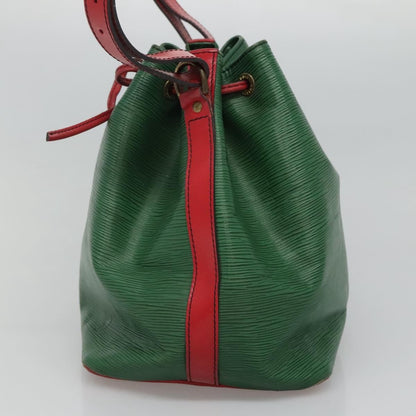 Louis Vuitton Petit Noe Handbag Two Tone Epi Leather, GREEN, LEATHER, Handbag