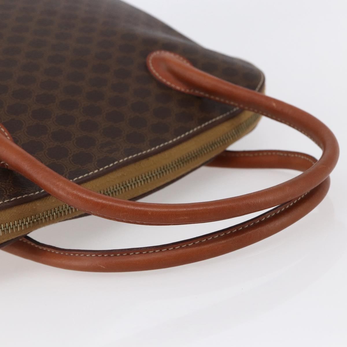 Celine Vintage Macadam Handbag Canvas, BROWN, CANVAS, Handbag