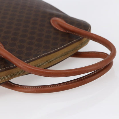 Celine Vintage Macadam Handbag Canvas, BROWN, CANVAS, Handbag