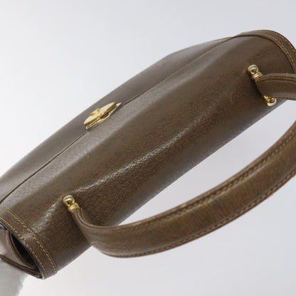 Gucci Vintage Handbag Leather, BROWN, LEATHER, Handbag