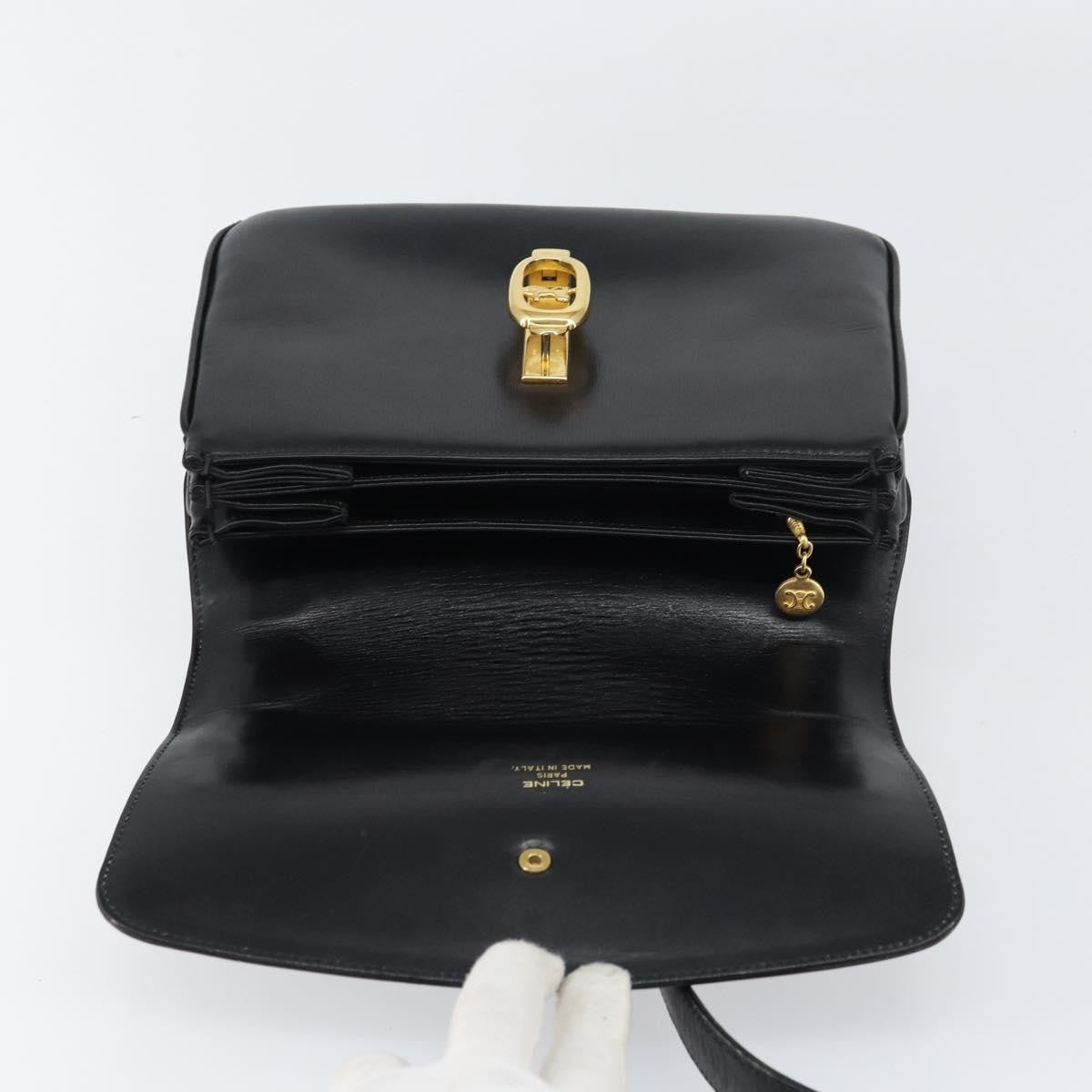 Celine Horse Carriage Shoulder bag Leather, BLACK, LEATHER, Shoulder bag