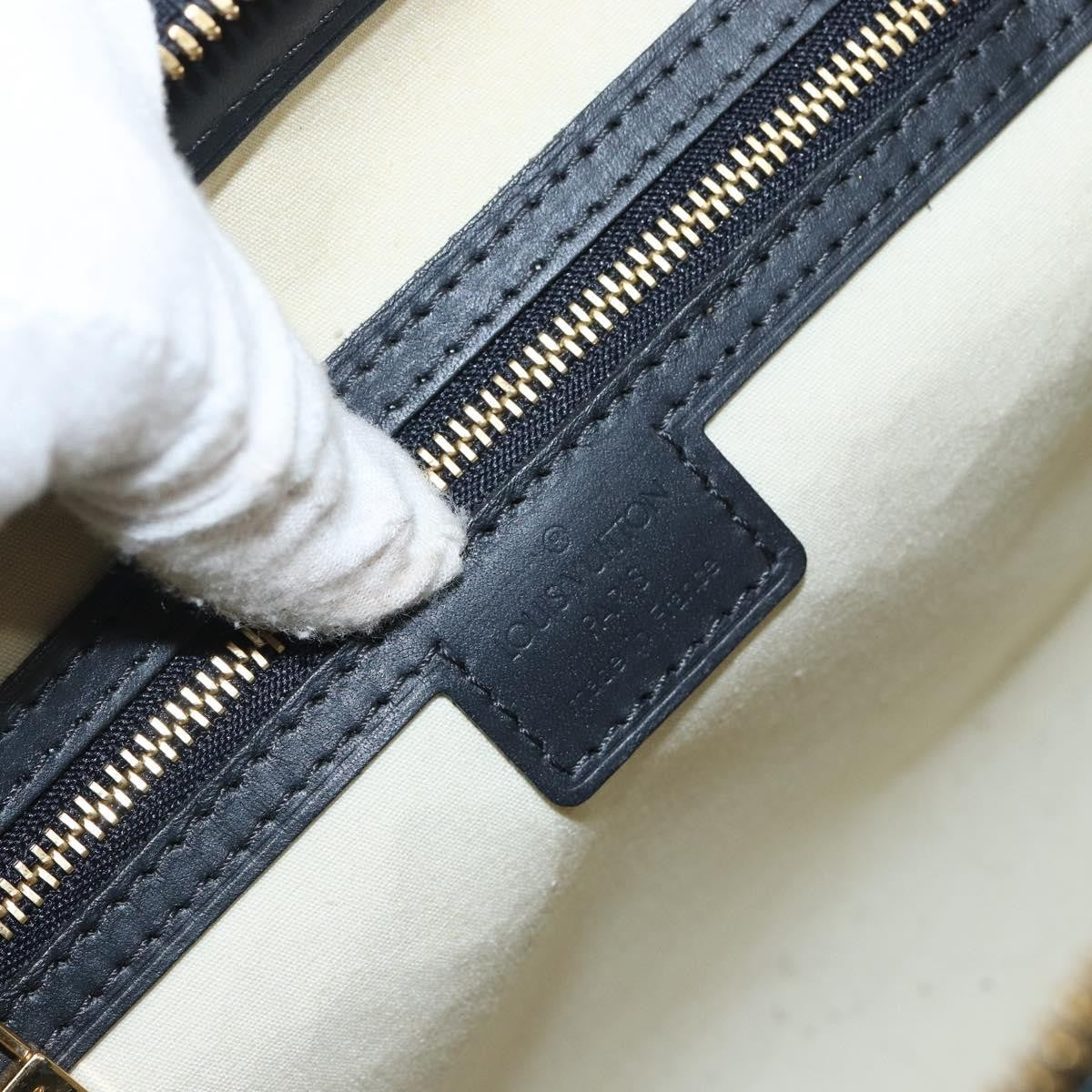 Louis Vuitton Josephine Handbag Mini Lin, BLUE, CANVAS, Handbag