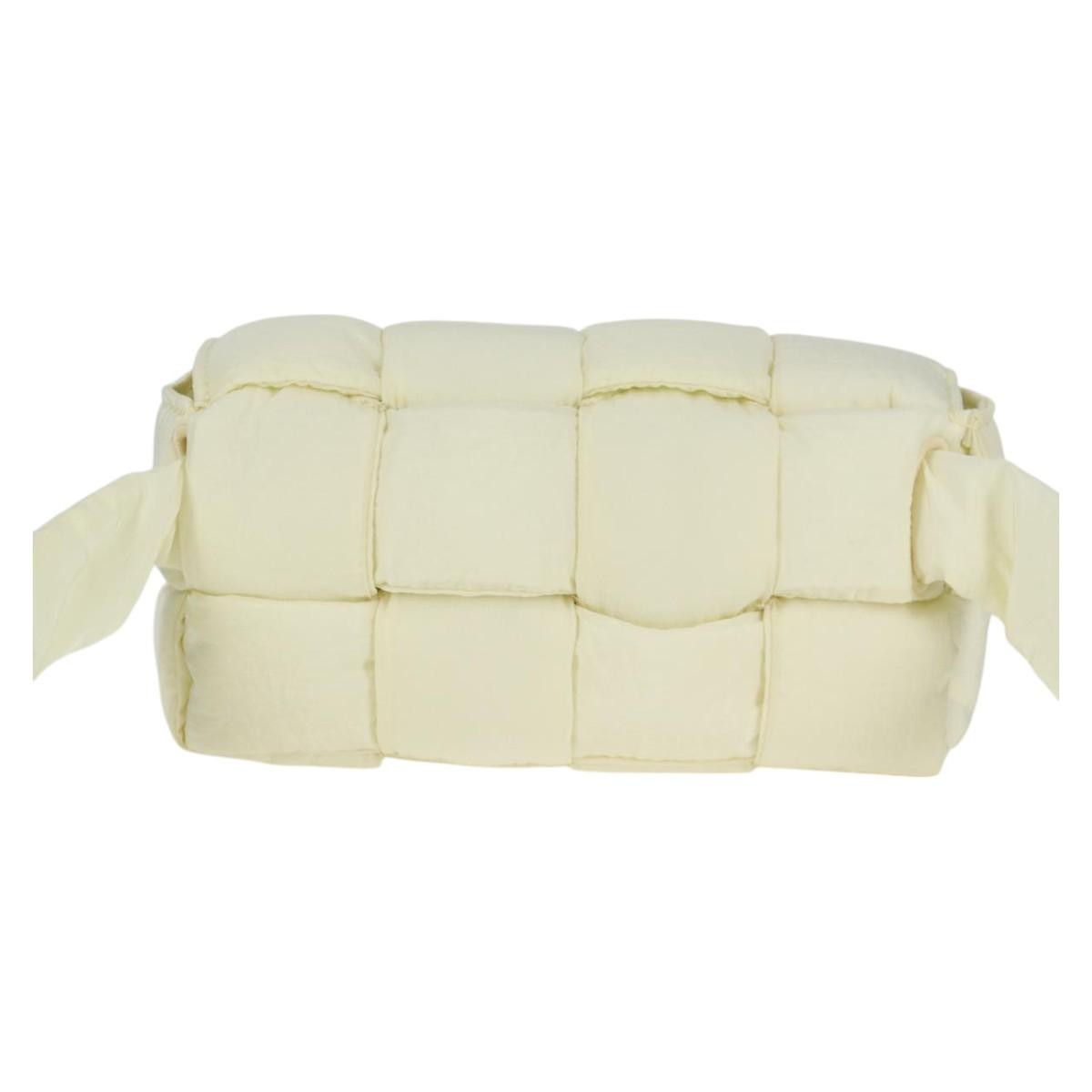 Bottega Veneta Padded Tech Cassette Crossbody Bag Intrecciato Nylon, WHITE, SYNTHETIC, Crossbody bag