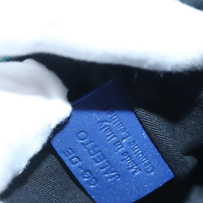 Bally Vintage Waist bag Leather and canvas, BLUE, CANVAS, Clutche & pouche