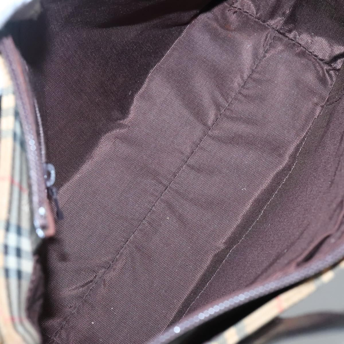 Burberry Nova Handbag Check Pattern, BEIGE, CANVAS, Handbag