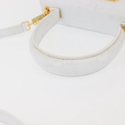 Salvatore Ferragamo Gancini Convertible Top Handle Bag Leather, WHITE, LEATHER, Handbag